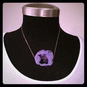 🔥FINAL PRICE🔥 purple Druzy agate necklace